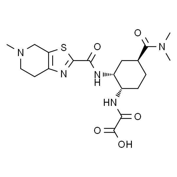 2-(((1S,2R,4S)-4-(dimethylcarbamoyl)-2-(5-methyl-4,5,6,7-tetrahydrothiazolo[5,4-c]pyridine-2-carboxamido)cyclohexyl)amino)-2-oxoacetic acid