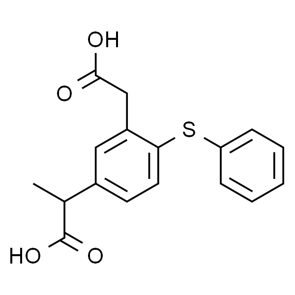 5-(1-Carboxyethyl)-2-(phenylthio)phenylacetic acid