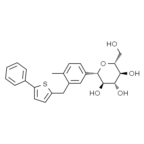 D-Glucitol, 1,5-anhydro-1-C-[4-methyl-3-[(5-phenyl-2-thienyl)methyl]phenyl]-, (1S)-
