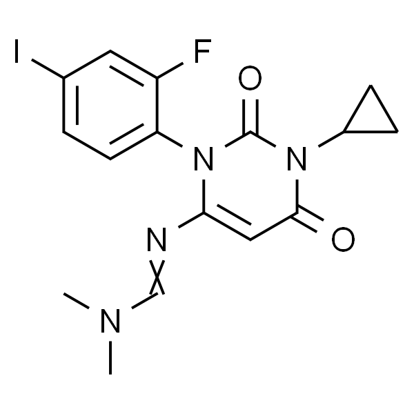 Methanimidamide, N'-[1-cyclopropyl-3-(2-fluoro-4-iodophenyl)-1,2,3,6-tetrahydro-2,6-dioxo-4-pyrimidinyl]-N,N-dimethyl-
