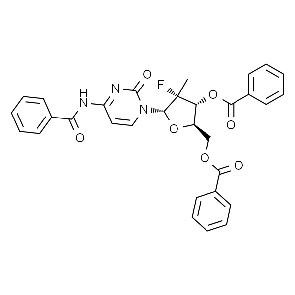 (2R,3R,4R,5S)-5-(4-benzamido-2-oxopyrimidin-1(2H)-yl)-2-((benzoyloxy)methyl)-4-fluoro-4-methyltetrahydrofuran-3-yl benzoate