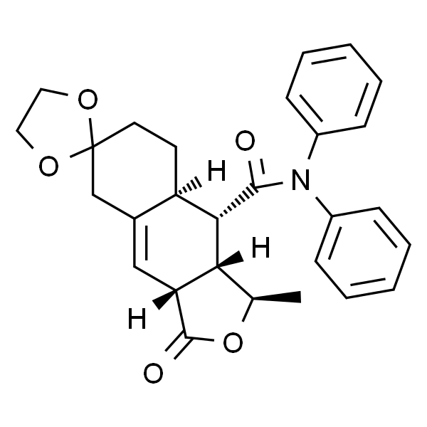 (1'R,3a'R,8a'S,9'S,9a'S)-1'-Methyl-3'-oxo-N,N-diphenyl-3',3a',5',7',8',8a',9',9a'-octahydro-1'H-spiro[[1,3]dioxolane-2,6'-naphtho[2,3-c]furan]-9'-carboxamide