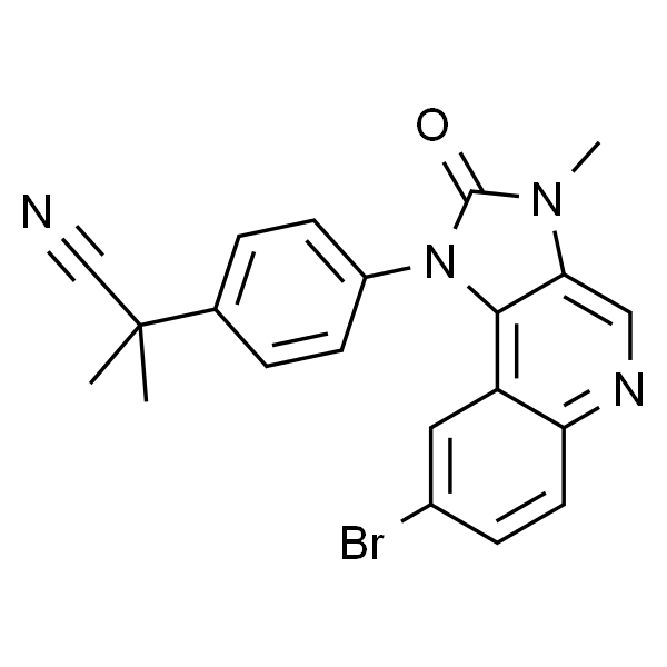 Benzeneacetonitrile, 4-(8-bromo-2,3-dihydro-3-methyl-2-oxo-1H-imidazo[4,5-c]quinolin-1-yl)-.alpha.,.alpha.-dimethyl-