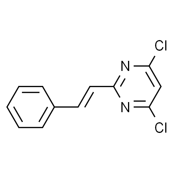Pyrimidine, 4,6-dichloro-2-[(1E)-2-phenylethenyl]-