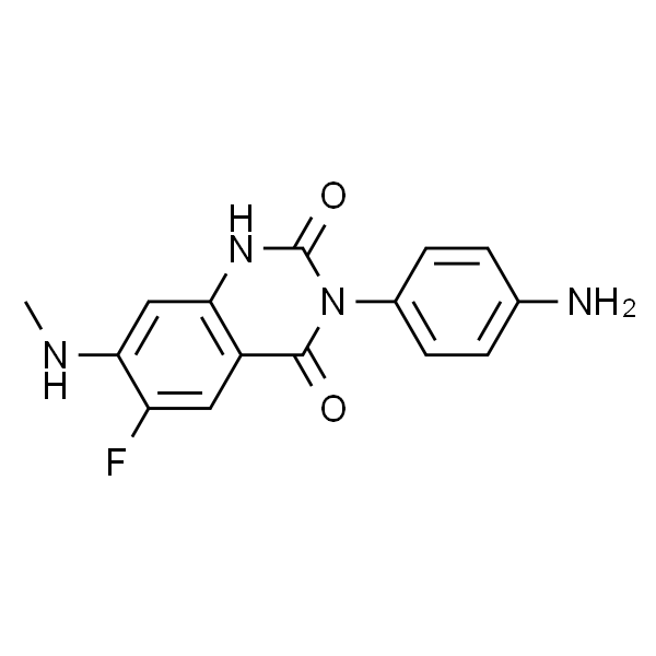 3-(4-Aminophenyl)-6-fluoro-7-(methylamino)quinazoline-2,4(1H,3H)-dione